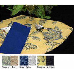 Pacific Table Linens Bouquet Reversible Wedge Placemat WRN1020